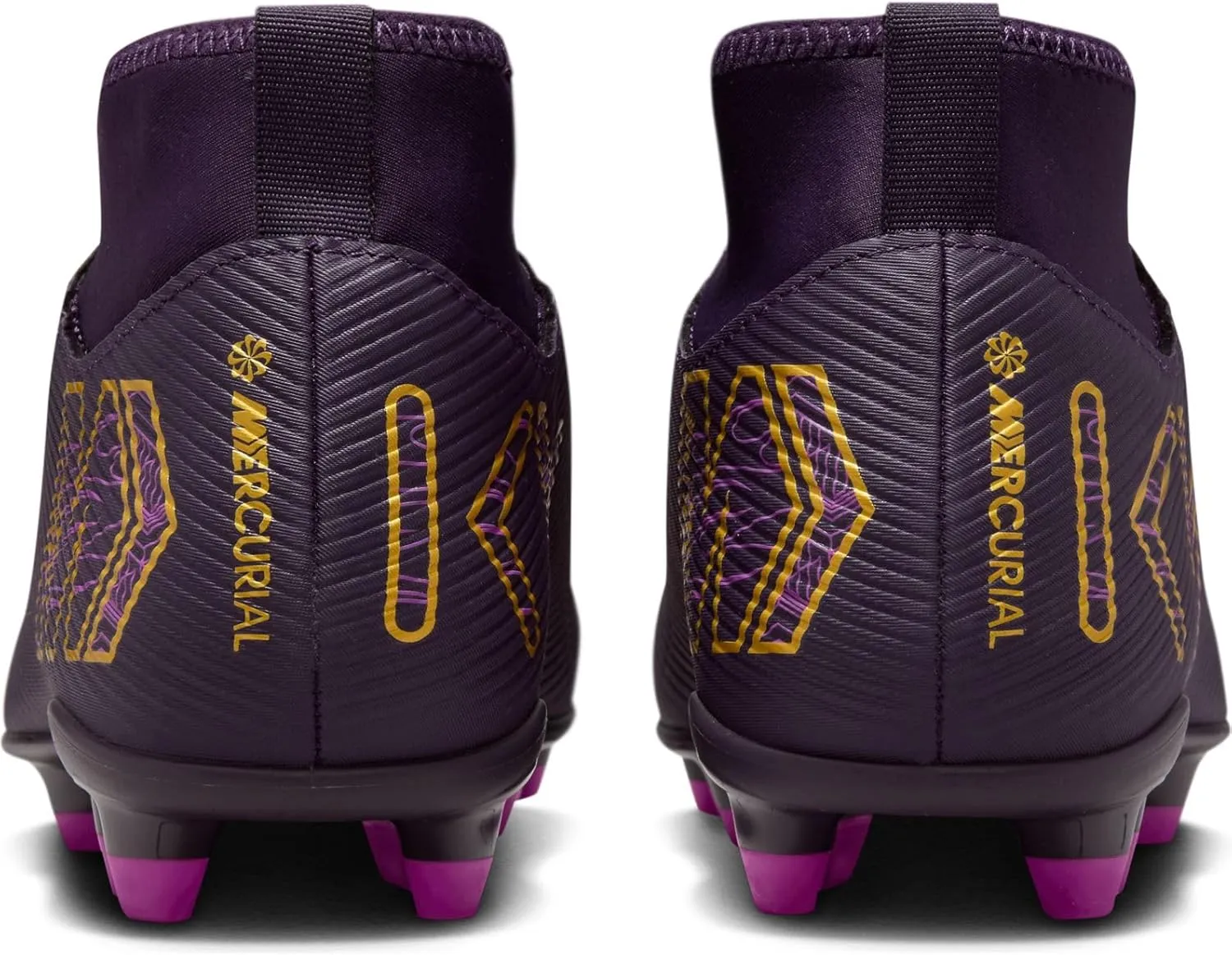Nike Jr. Mercurial Superfly 10 Club Little/Big Kids' MG High-Top Soccer Cleats (HF6283-500, Grand Purple/Pale Ivory)