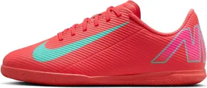 Nike Jr. Mercurial Vapor 16 Club Little/Big Kids' IC Low-Top Soccer Shoes (FQ8289-800, Ember Glow/Aurora Green)