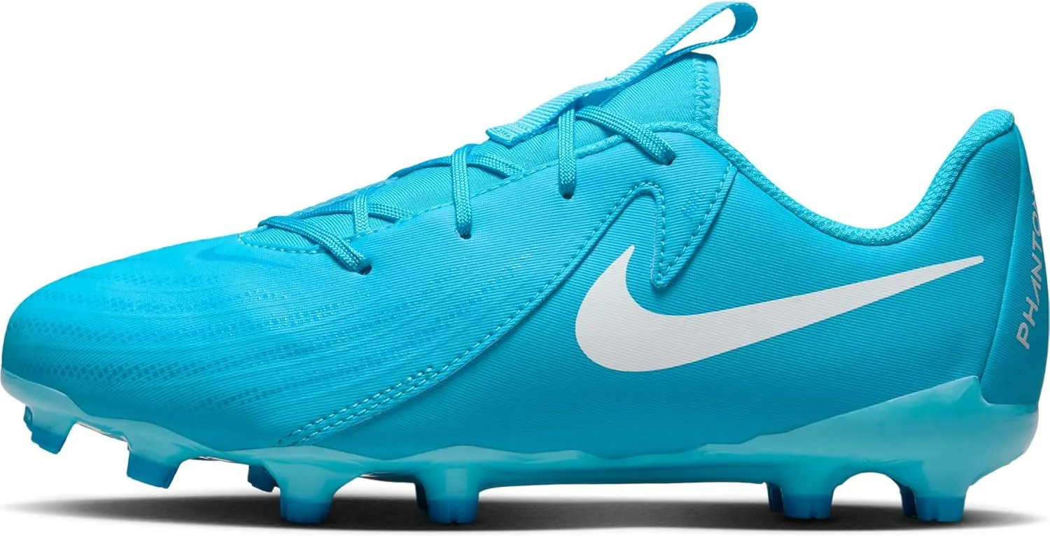 Nike Jr. Phantom GX 2 Academy Little/Big Kids' MG Low-Top Soccer Cleats (FD6722-400, Blue Fury/White) Size 3.5