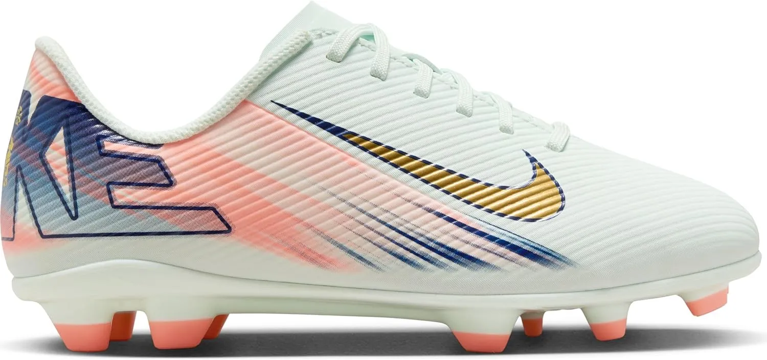 Nike Jr. Vapor 16 Club Mercurial Dream Speed Big Kids' MG Low-Top Soccer Cleats (FZ1614-300, Barely Green/Crimson Pulse/Metallic Gold Coin)
