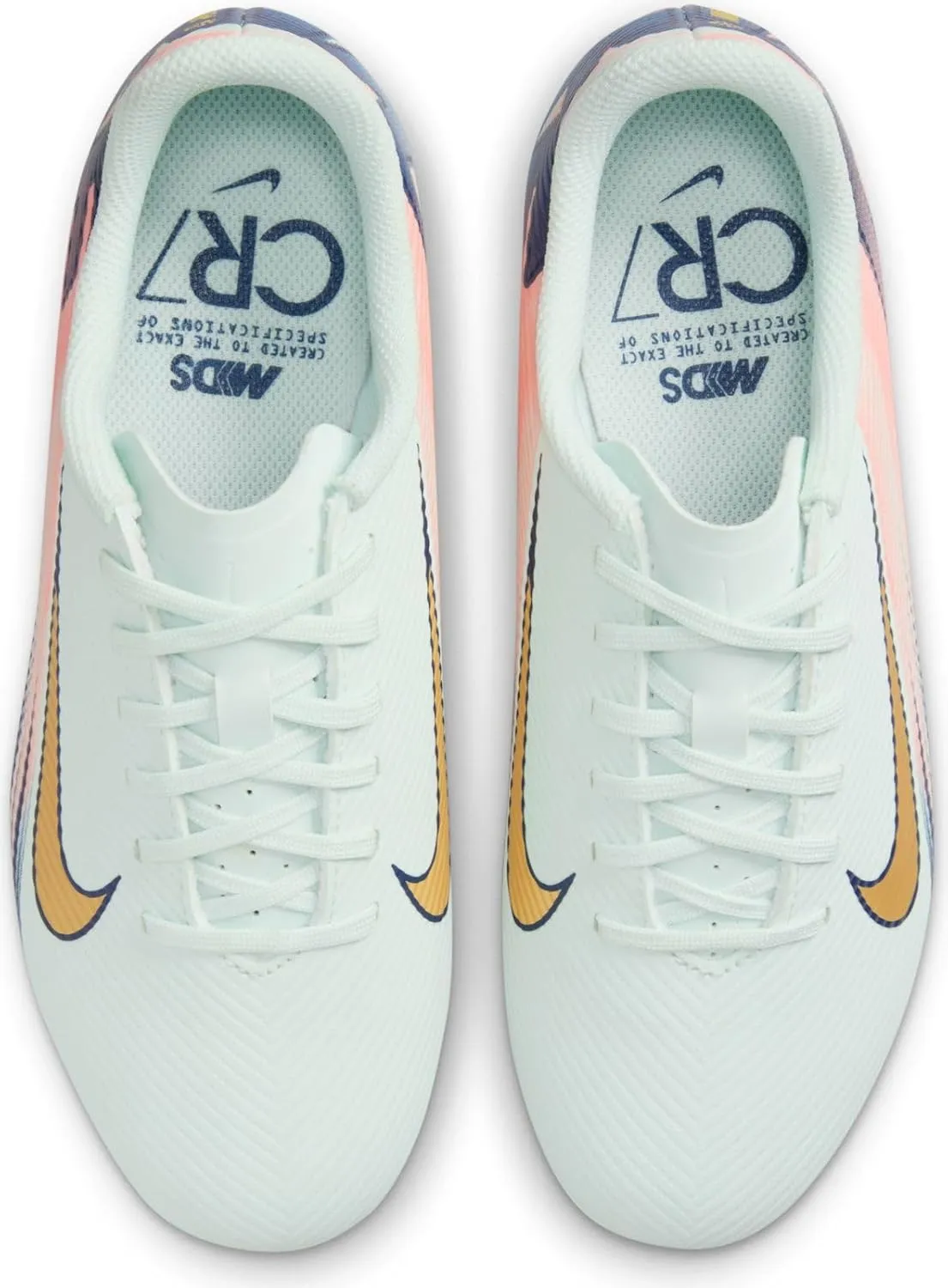 Nike Jr. Vapor 16 Club Mercurial Dream Speed Big Kids' MG Low-Top Soccer Cleats (FZ1614-300, Barely Green/Crimson Pulse/Metallic Gold Coin)