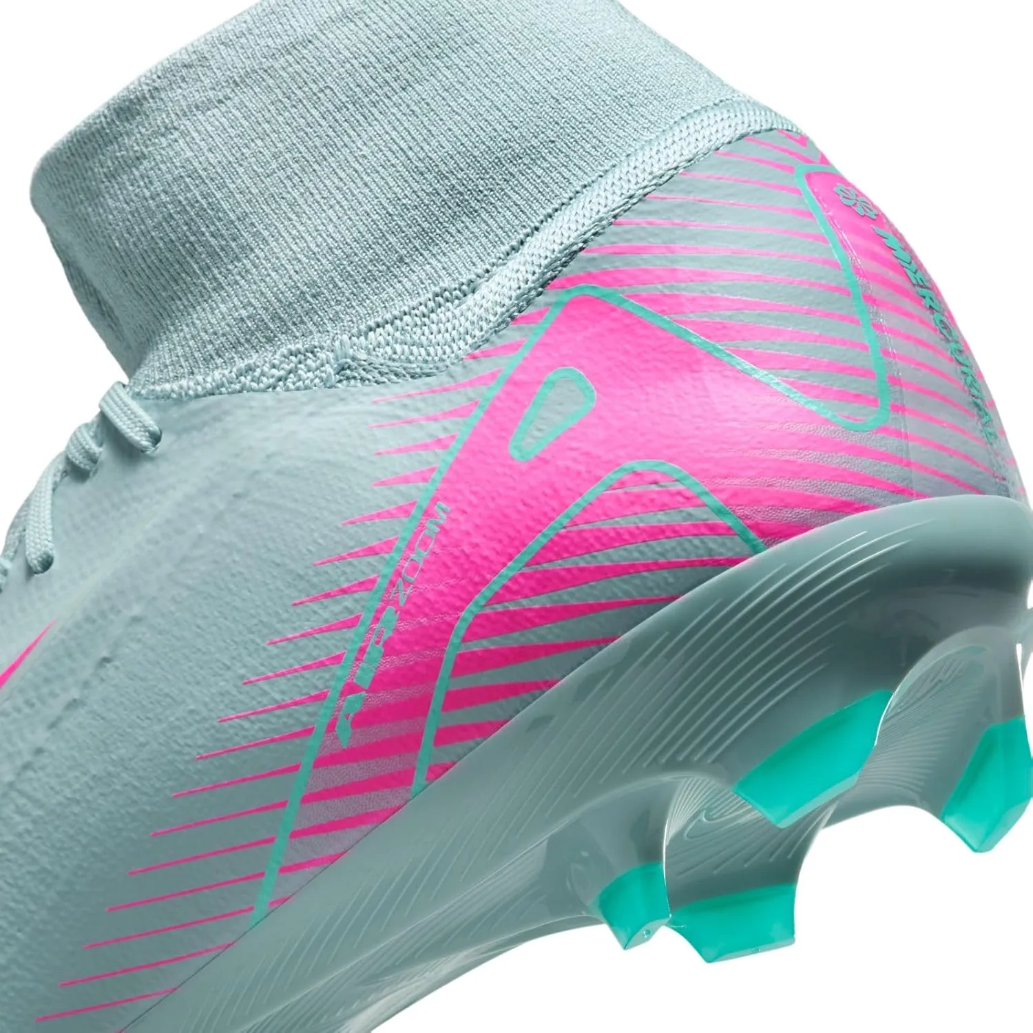 Nike Mercurial Superfly 10 Pro FG High-Top Soccer Cleats (HF9433-301, Ocean Cube/Pink Blast)