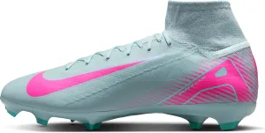 Nike Mercurial Superfly 10 Pro FG High-Top Soccer Cleats (HF9433-301, Ocean Cube/Pink Blast)