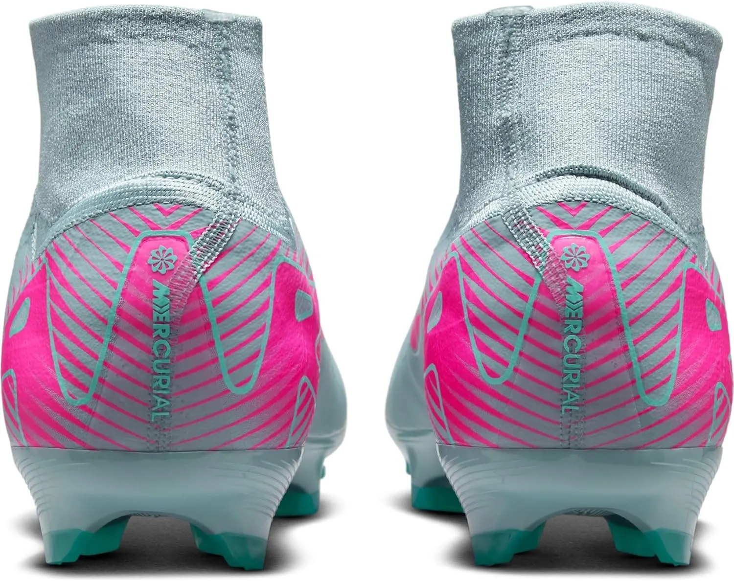 Nike Mercurial Superfly 10 Pro FG High-Top Soccer Cleats (HF9433-301, Ocean Cube/Pink Blast)