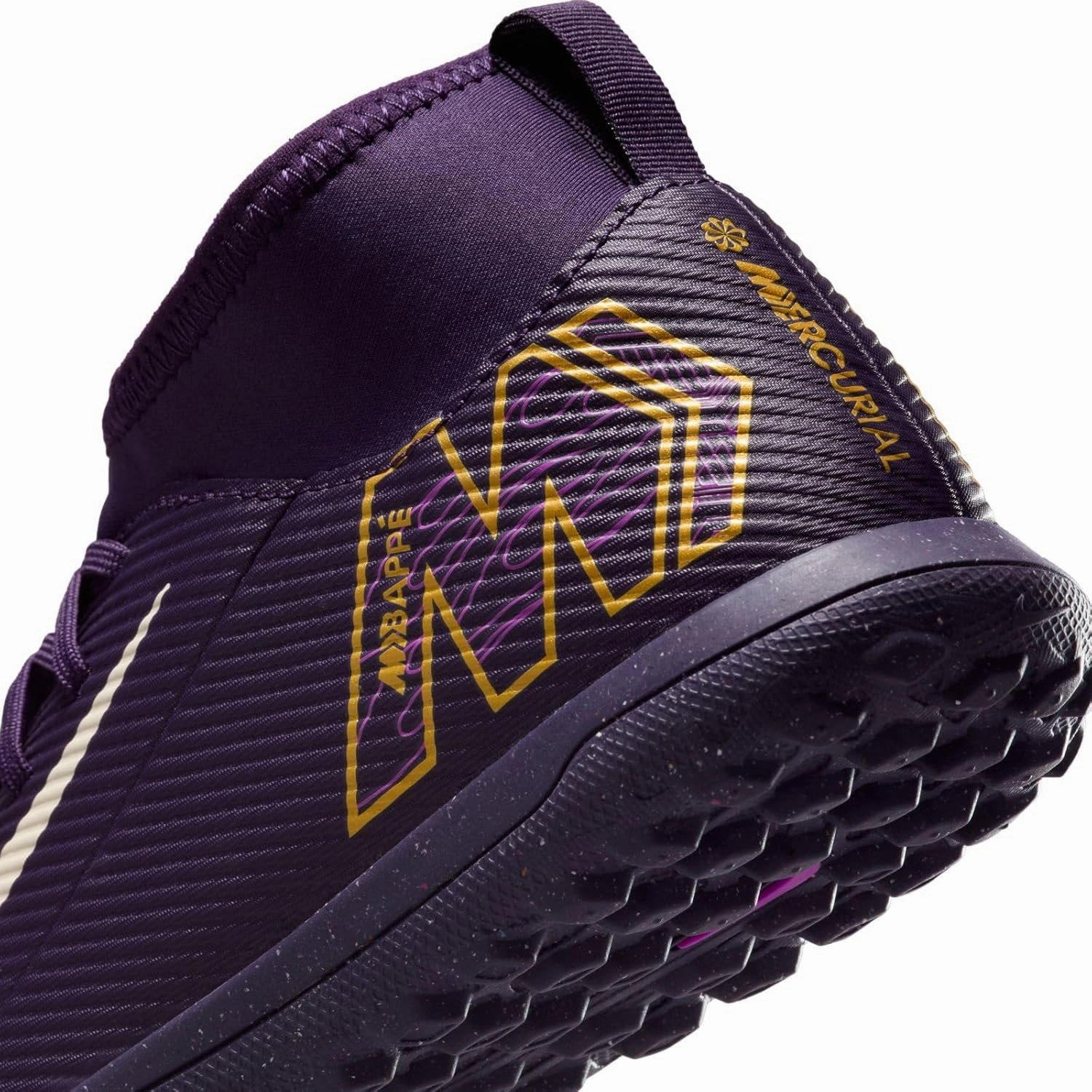 Nike Jr. Mercurial Superfly 10 Club Big Kids' TF High-Top Soccer Shoes (HJ6933-500, Grand Purple/Pale Ivory)