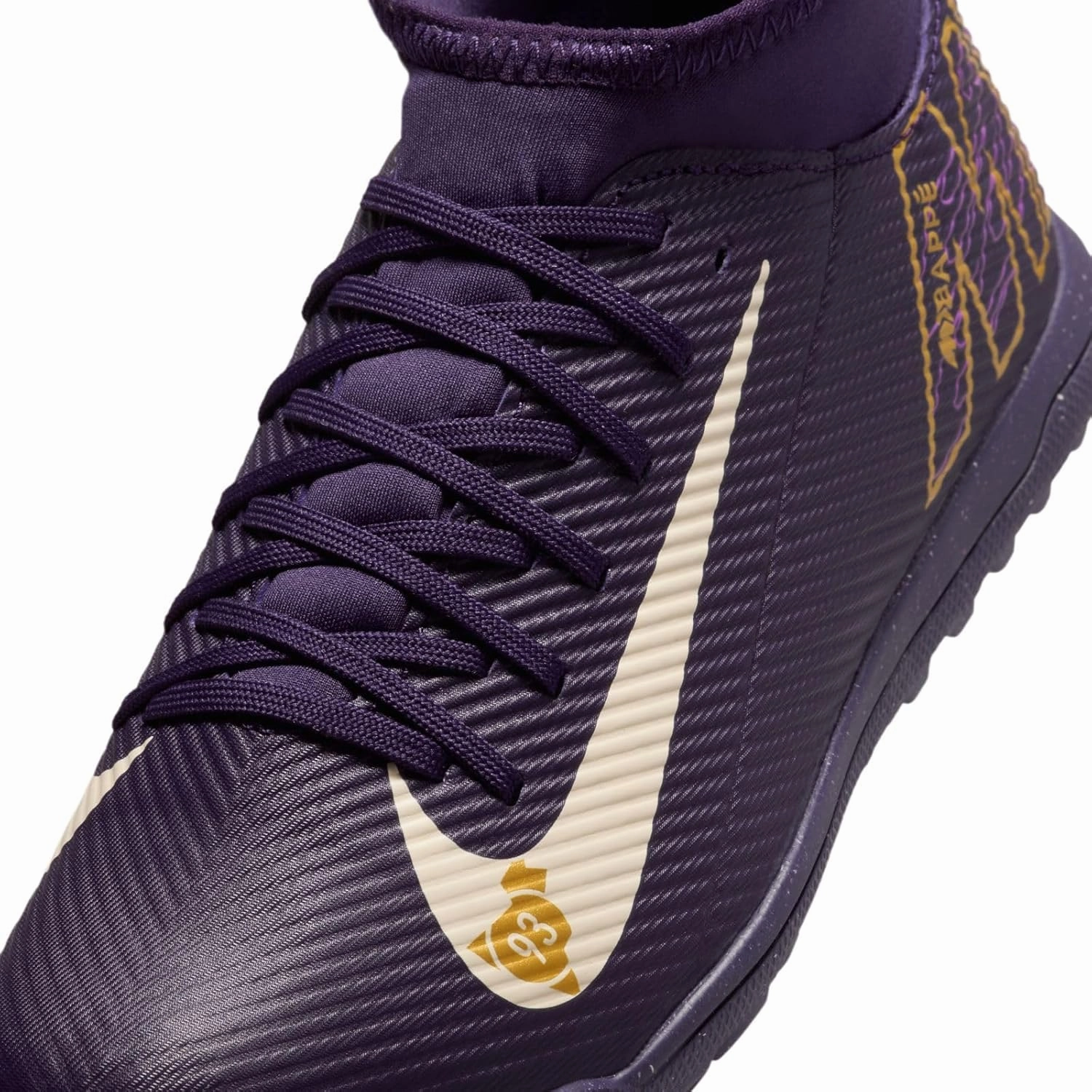 Nike Jr. Mercurial Superfly 10 Club Big Kids' TF High-Top Soccer Shoes (HJ6933-500, Grand Purple/Pale Ivory)