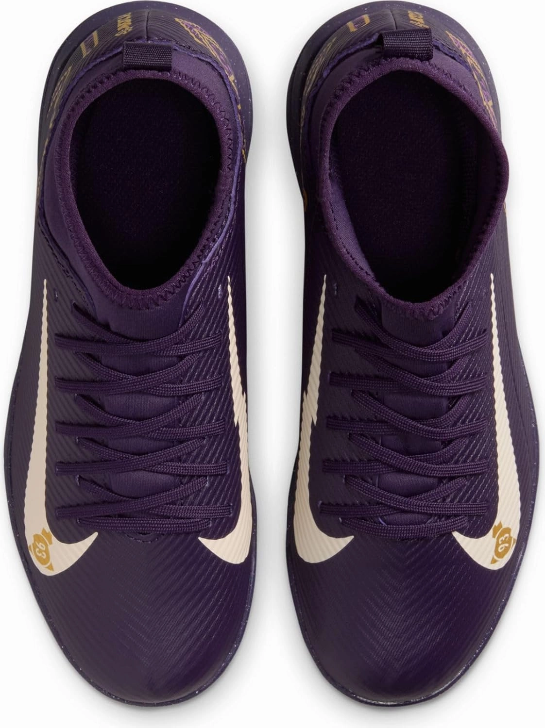 Nike Jr. Mercurial Superfly 10 Club Big Kids' TF High-Top Soccer Shoes (HJ6933-500, Grand Purple/Pale Ivory)