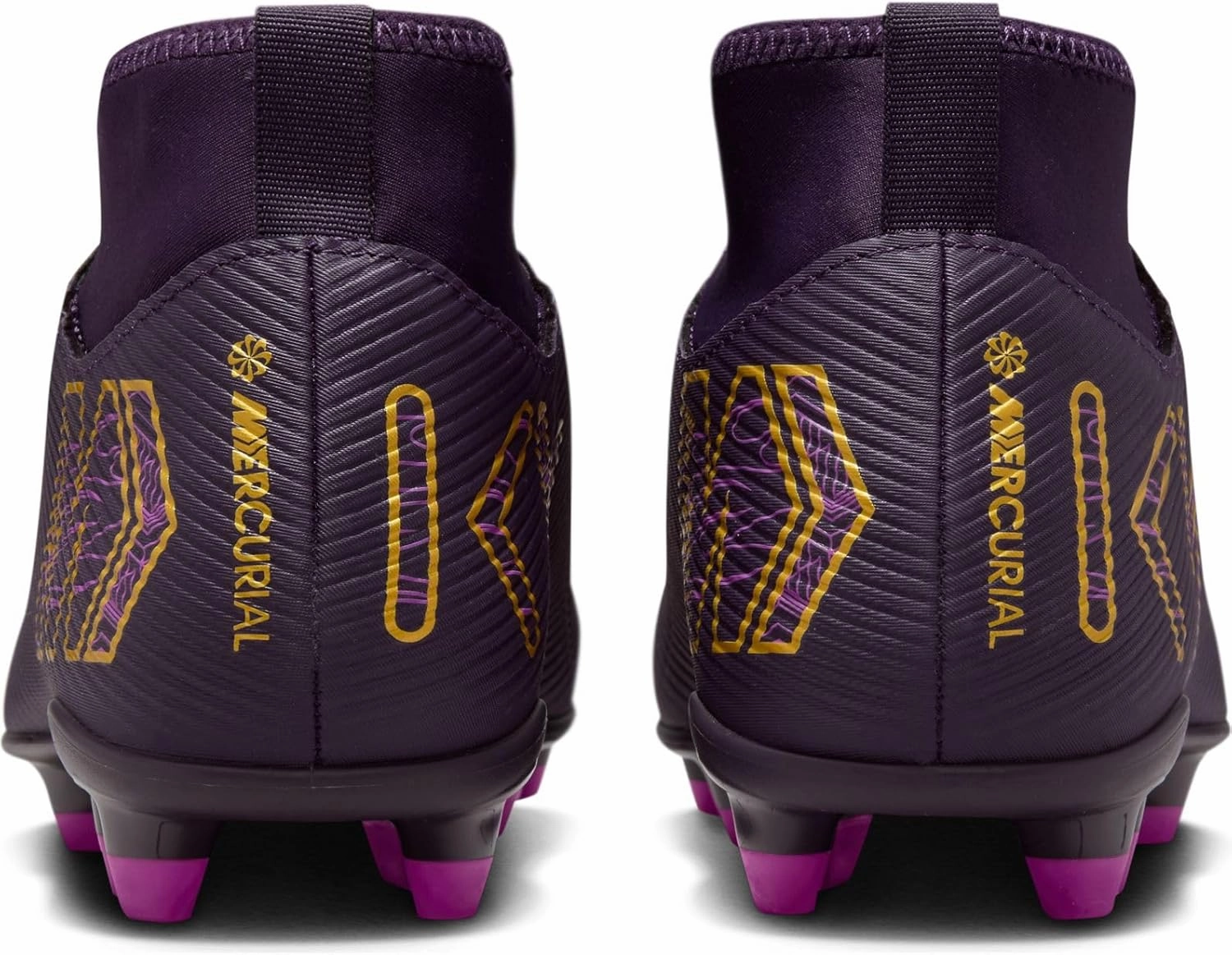 Nike Jr. Mercurial Superfly 10 Club Little/Big Kids' MG High-Top Soccer Cleats (HF6283-500, Grand Purple/Pale Ivory)