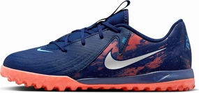 Nike Jr. Phantom GX 2 Academy Erling Haaland Big Kids' TF Low-Top Soccer Shoes (HF1608-400, Blue Void/Chrome)