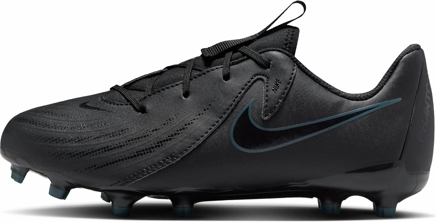 Nike Jr. Phantom GX 2 Academy Little/Big Kids' MG Low-Top Soccer Cleats (FD6722-002, Black/Deep Jungle/Black) Size 4