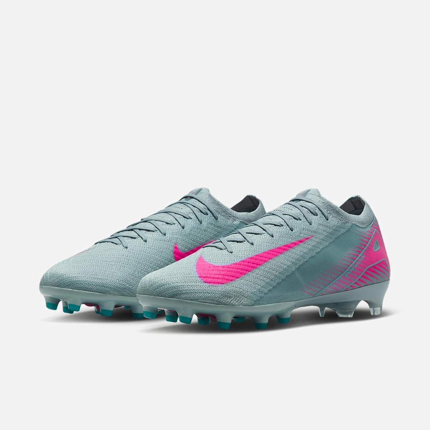 Nike Mercurial Vapor 16 Elite AG-Pro Low-Top Soccer Cleats (FQ8693-301, Ocean Cube/Pink Blast)