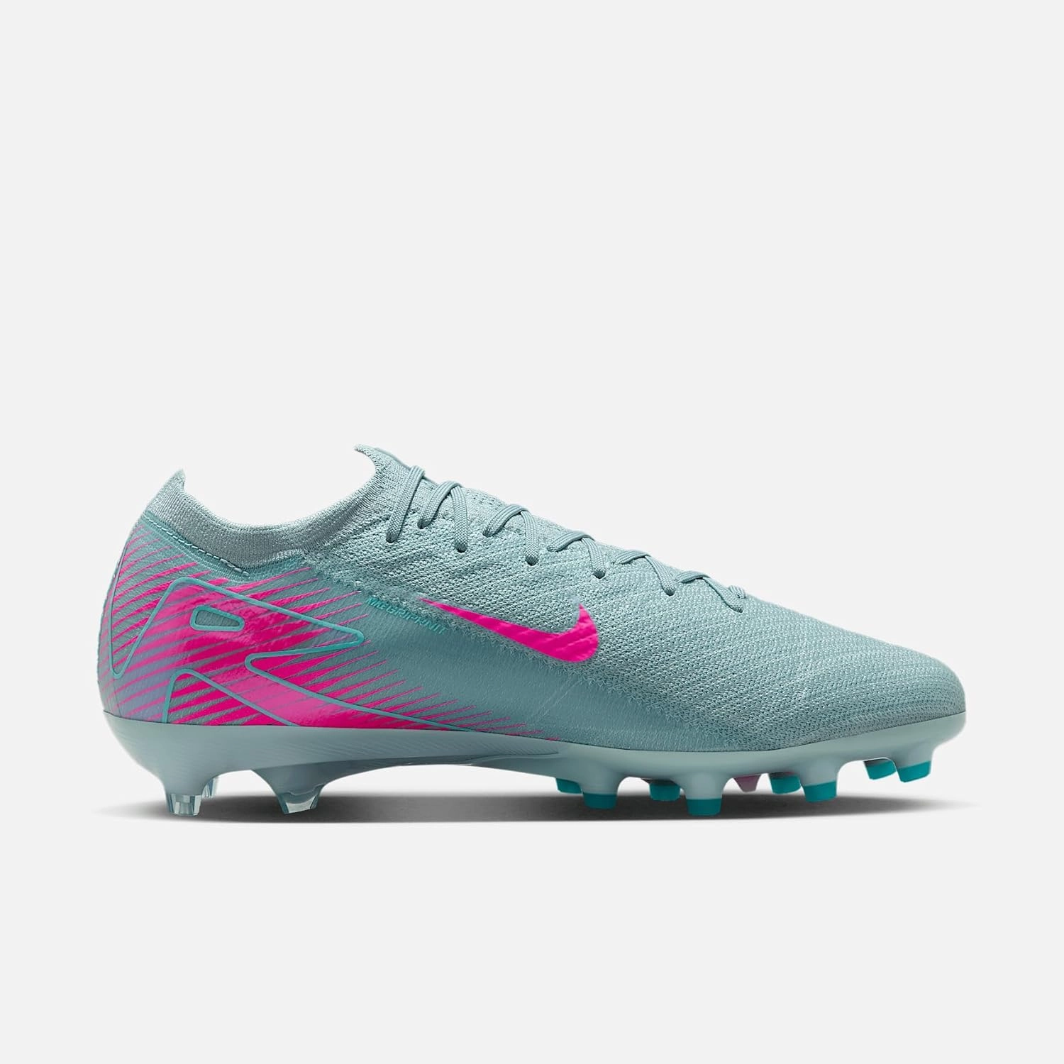Nike Mercurial Vapor 16 Elite AG-Pro Low-Top Soccer Cleats (FQ8693-301, Ocean Cube/Pink Blast)