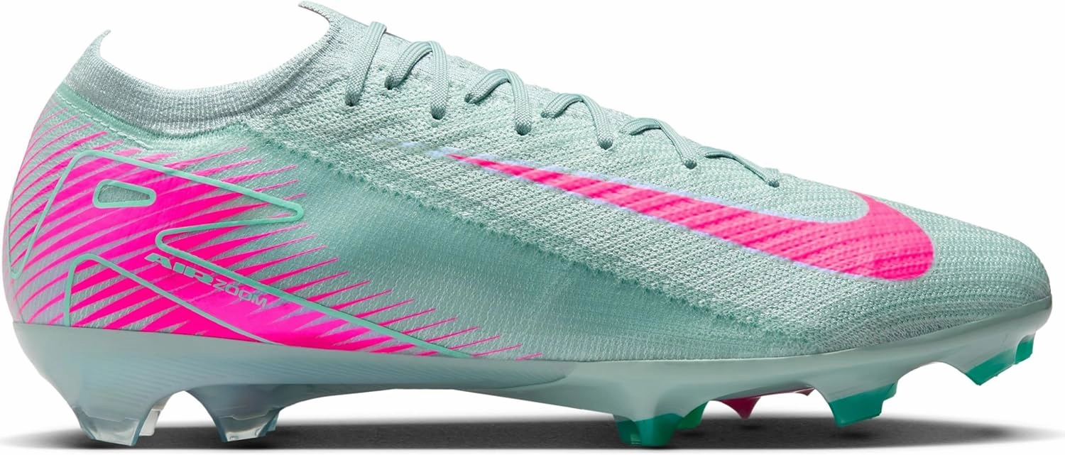 Nike Mercurial Vapor 16 Elite FG Low-Top Soccer Cleats (FQ1457-301, Ocean Cube/Pink Blast)