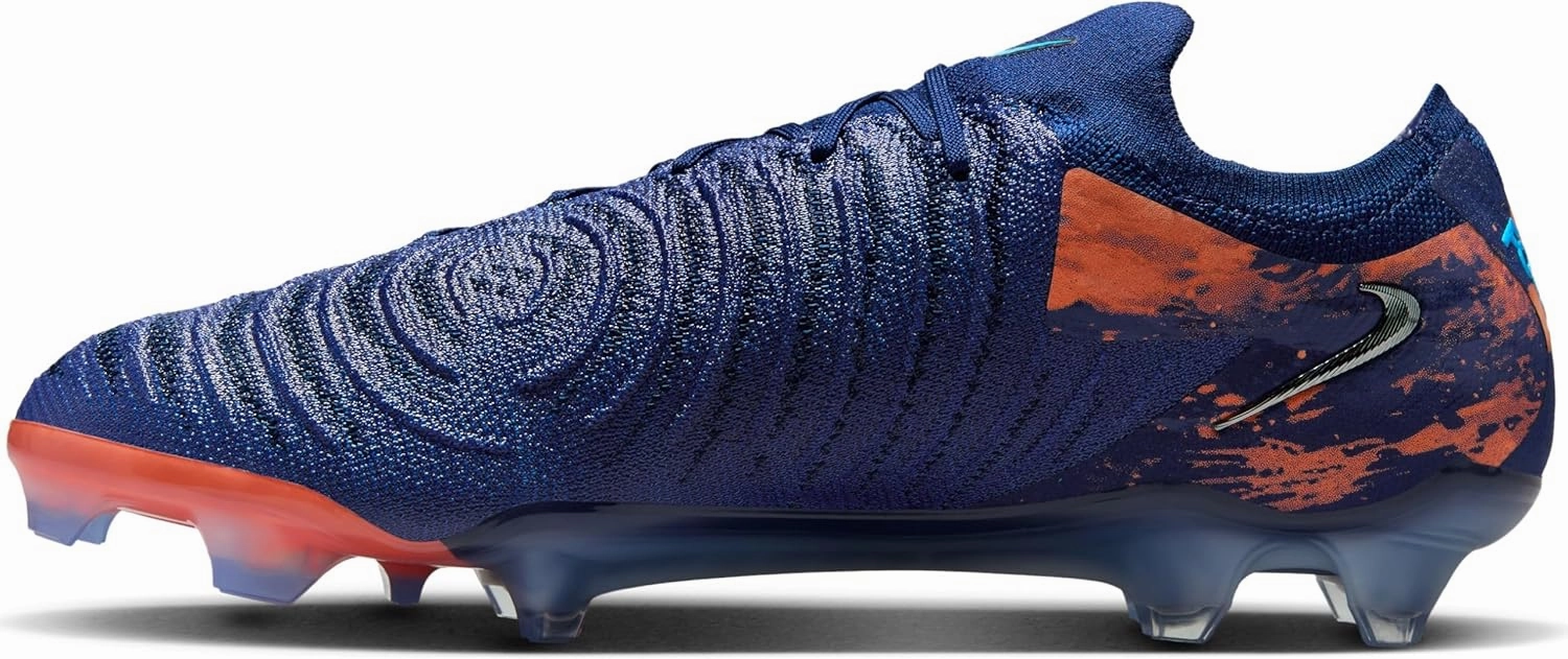Nike Phantom GX 2 Elite Erling Haaland FG Low-Top Soccer Cleats (HF6361-400, Blue Void/Chrome)