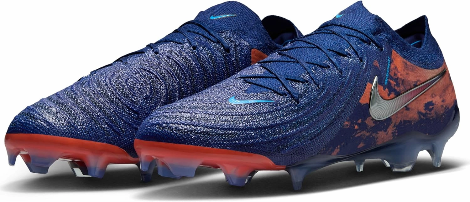Nike Phantom GX 2 Elite Erling Haaland FG Low-Top Soccer Cleats (HF6361-400, Blue Void/Chrome)