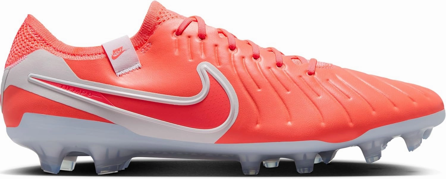 Nike Tiempo Legend 10 Elite Firm-Ground Low-Top Soccer Cleats (DV4328-800, Hot Lava/White)