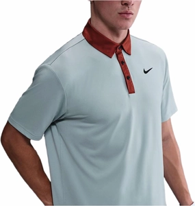 Nike Tour Men's Dri-FIT Golf Polo (FZ7501-395, Ocean Cube/Mars Stone/Black)