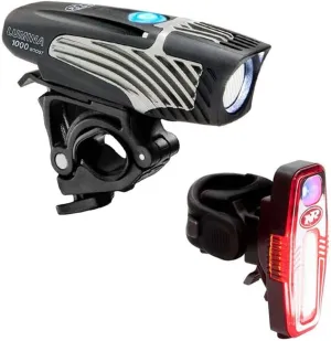 NiteRider Lumina 1000 Boost Front Bike Light Sabre 110 Rear Bike Light Combo Pack- LED USB Rechargeable Bicycle Headlight Water Resistant Mountain Road City Commuting Cycling Safety