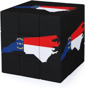 North Carolina State Flag Map Adults 3x3x3 Color-Matching Smooth Fully Printed Cube Gift
