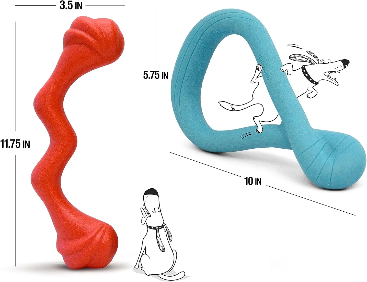 Nylabone Springa and Tuug Interactive Dog Toys Bundle for Dog Enrichment – Lightweight Intriguing Dog Tug Toys for Creative Play & Dog Exercise Springa & Tuug, Multi-Color, (ND1098)