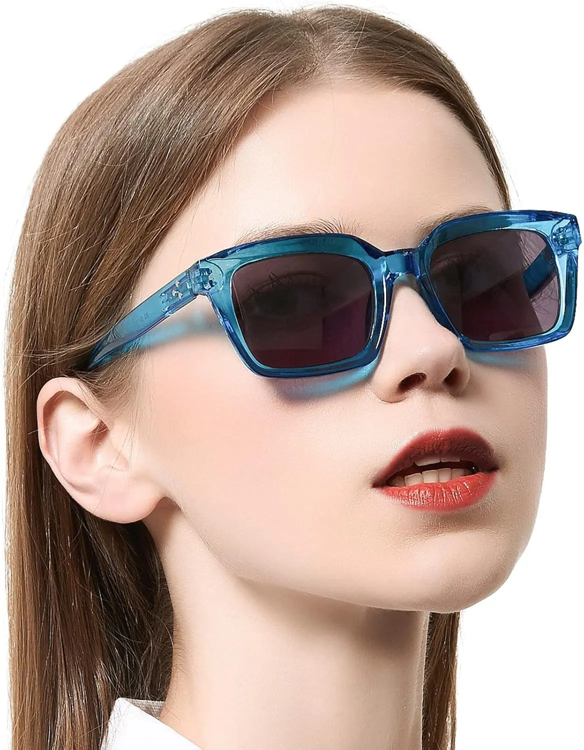 OCCI CHIARI Bifocal Reading Sunglasses UV400 Protection Readers for Women Comfortable Stylish Reading glasses 1.0 1.5 2.0 2.5 3.0 3.5 4.0(2.0x Blue)