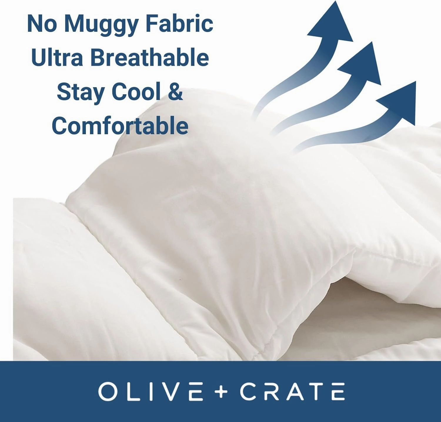 Olive   Crate 100% Cooling Bamboo Comforter from Viscose - King Size - Hypoallergenic, Breathable & Moisture-Wicking Bedding - All Season Lightweight Plush Design - Organic Bamboo King Comforter