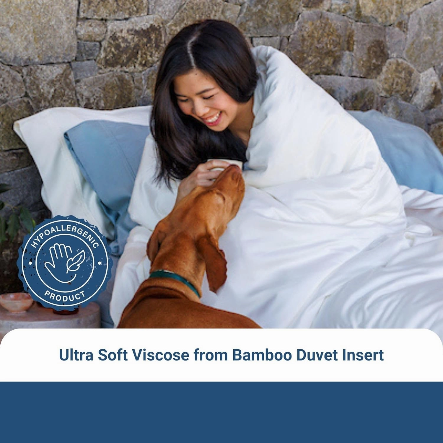 Olive   Crate 100% Cooling Bamboo Comforter from Viscose - King Size - Hypoallergenic, Breathable & Moisture-Wicking Bedding - All Season Lightweight Plush Design - Organic Bamboo King Comforter