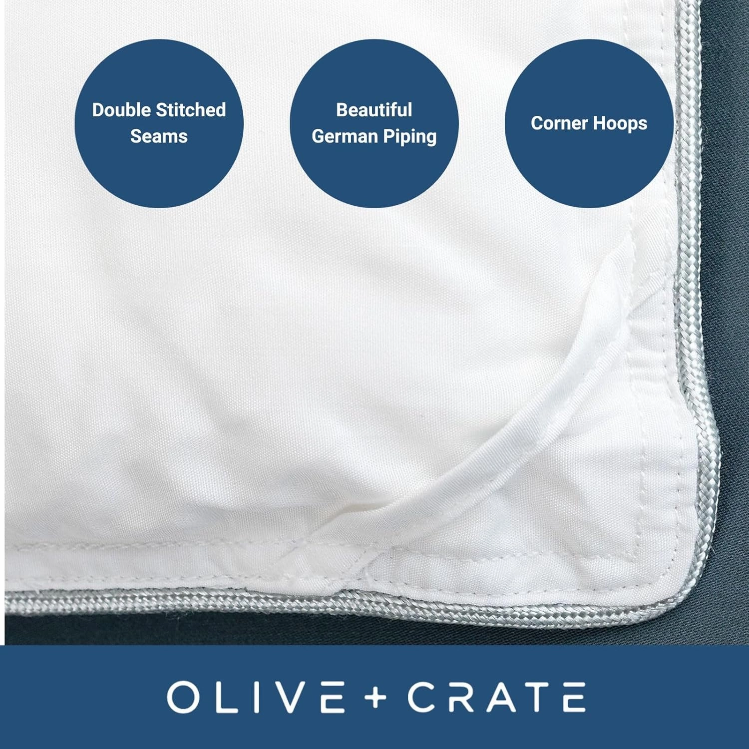 Olive   Crate 100% Cooling Bamboo Comforter from Viscose - King Size - Hypoallergenic, Breathable & Moisture-Wicking Bedding - All Season Lightweight Plush Design - Organic Bamboo King Comforter