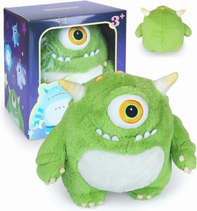Original Monster Plush Toys Green One-Eyed Quirky Stuffed Animals Cute Fluffy Soft Toy for Boy Girl Adult Birthday Children's Day Gift Home Holiday Decoration Rabbit Hair Plush Toy
