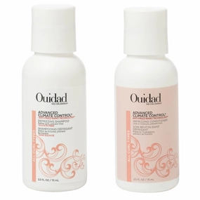 Ouidad Advanced Climate Control Defrizzing Shampoo & Conditioner Bundle, 2.5 fl oz Each – Anti-Frizz, Curl-Defining, Sulfate-Free, Safe for Color-Treated Hair, All Curl Types, Locks in Moisture