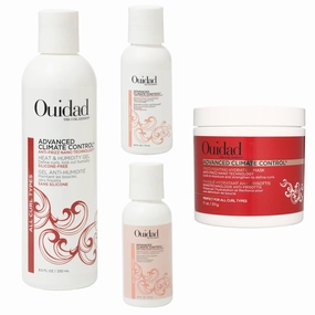 Ouidad Advanced Climate Control Shampoo, Conditioner, Gel & Hair Mask Bundle – Anti-Frizz, Curl-Defining, Sulfate-Free, Locks in Moisture, Blocks Humidity, Safe for Color-Treated Hair, All Curl Types