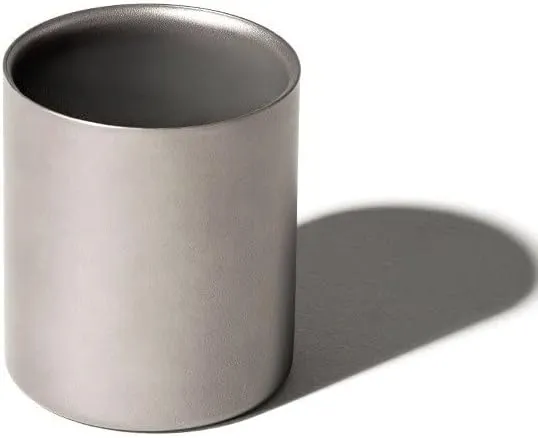 Outdoor double-layer titanium alloy cup portable ultra-light picnic tableware(180ML)