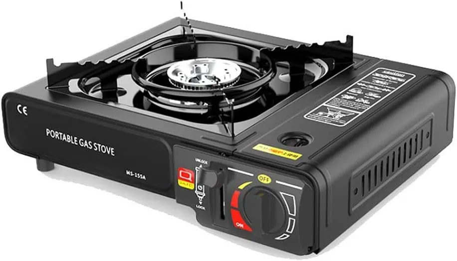 Outdoor furnace Cassette Stove Portable Gases Butanes Stove 2.9KW with Piezo Ignition for Outdoor Cooking Camping Pincnic Backpacking Hiking Barbecue