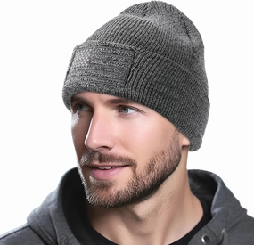 OUTDOOR SHAPING American Flag Embroidered Knit Cuffed Beanie for Men Women Tactical Winter Warm Hat