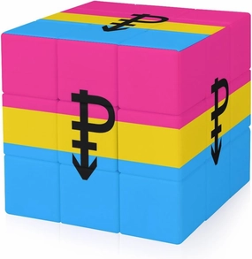 Pansexual Proud Flag with P Adults 3x3x3 Color-Matching Smooth Fully Printed Cube Gift