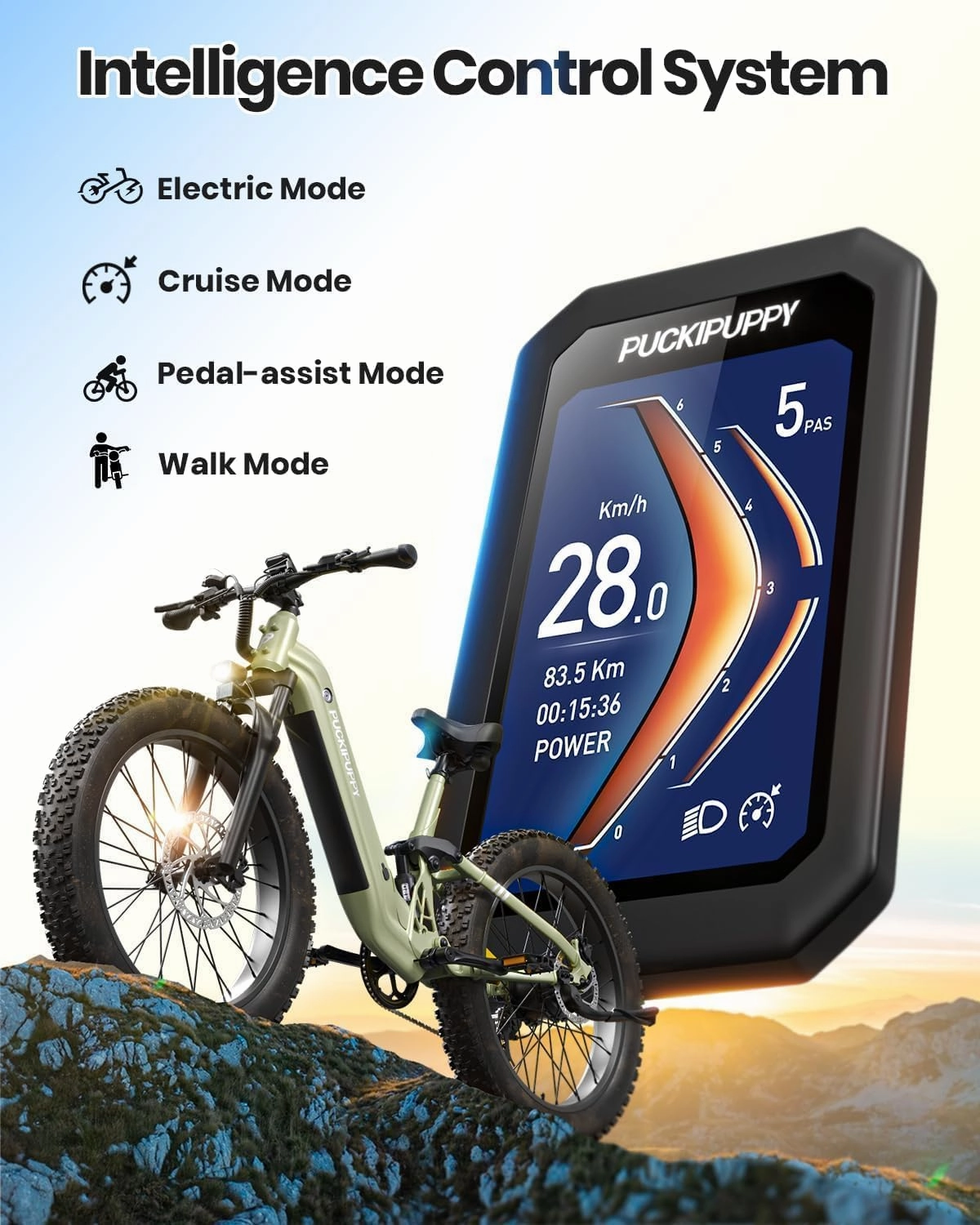 Parcel Battery, Electric Bike for Adults 960W, 48V 20AH Battery Adult Electric Bicycles, 26" Fat Tire Full Suspension Step-Thru Ebike, 28MPH Mountain Ebike, 7 Speed, 80Miles Range