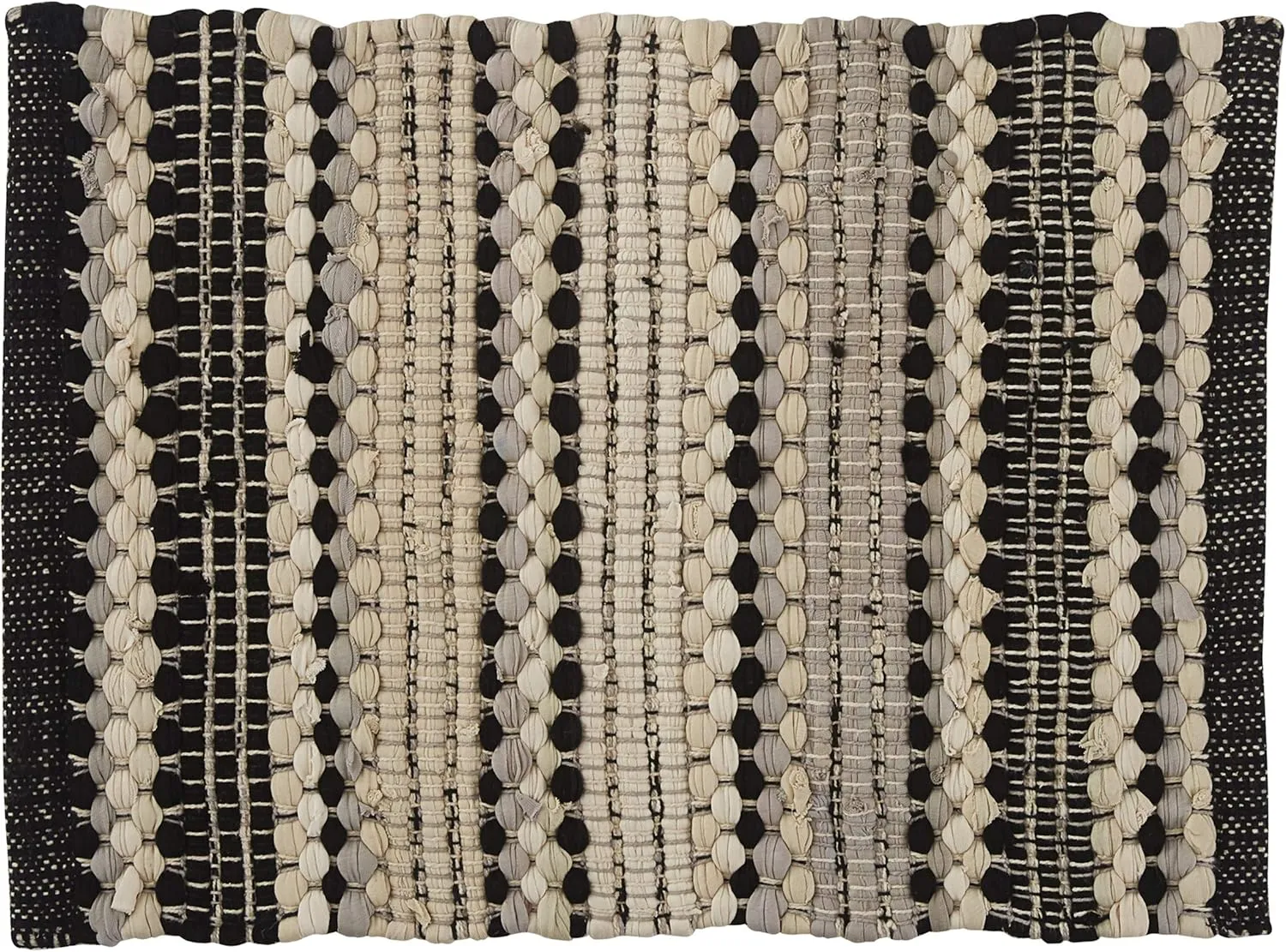 Park Designs Black Stripe Crossroads Chindi Placemat Set of 4