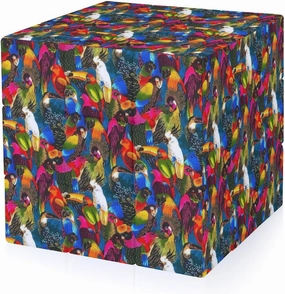 Parrot Party Printed Funny 3x3x3 Cube Smooth Lightweight Puzzle for Adult Graphic Printing Travel