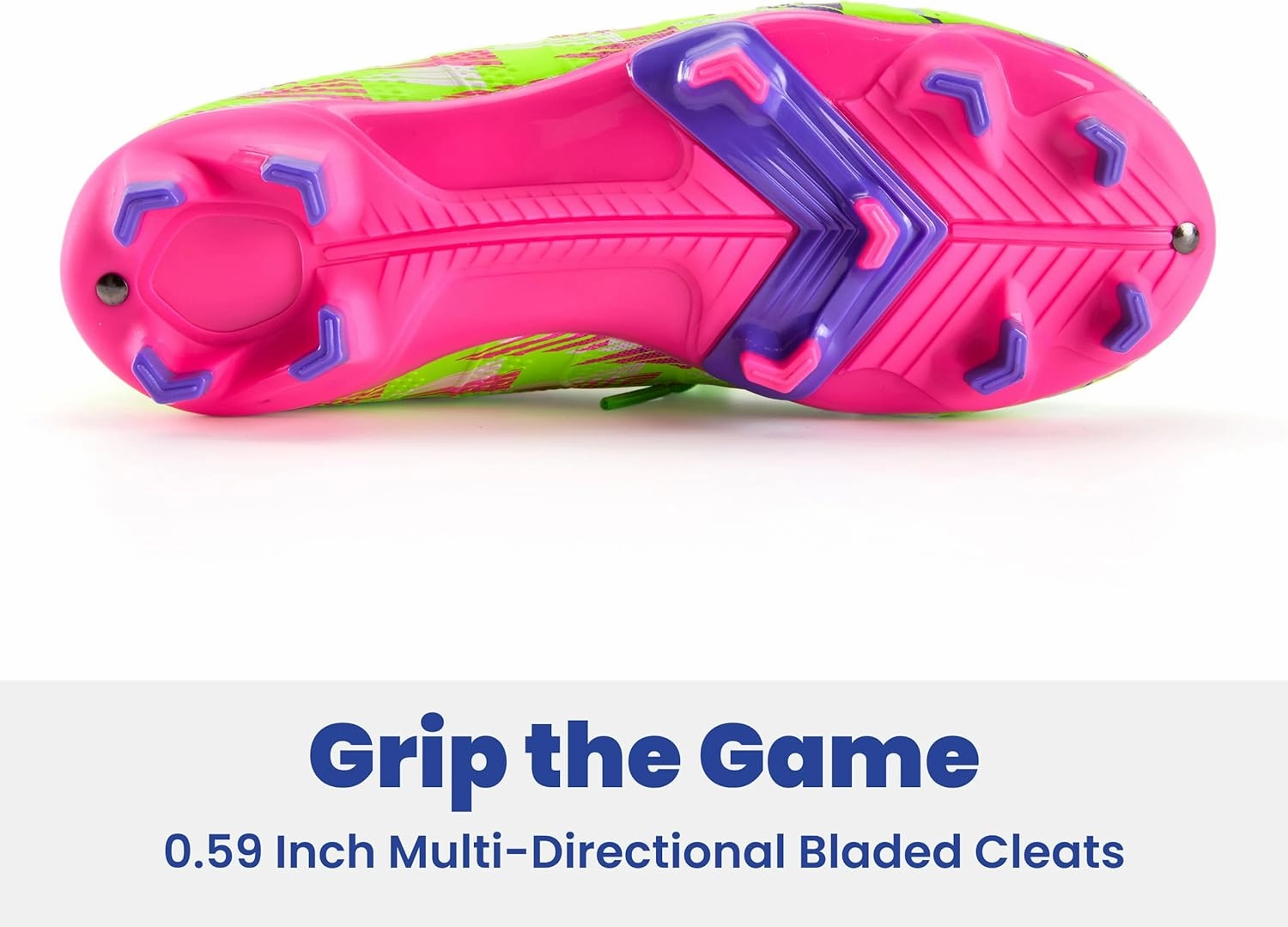 PATPAT Kids Soccer Cleats – High Top Outdoor Firm Ground and Turf Football Training Shoes for Little Big Boys and Girls, Sizes 10-6