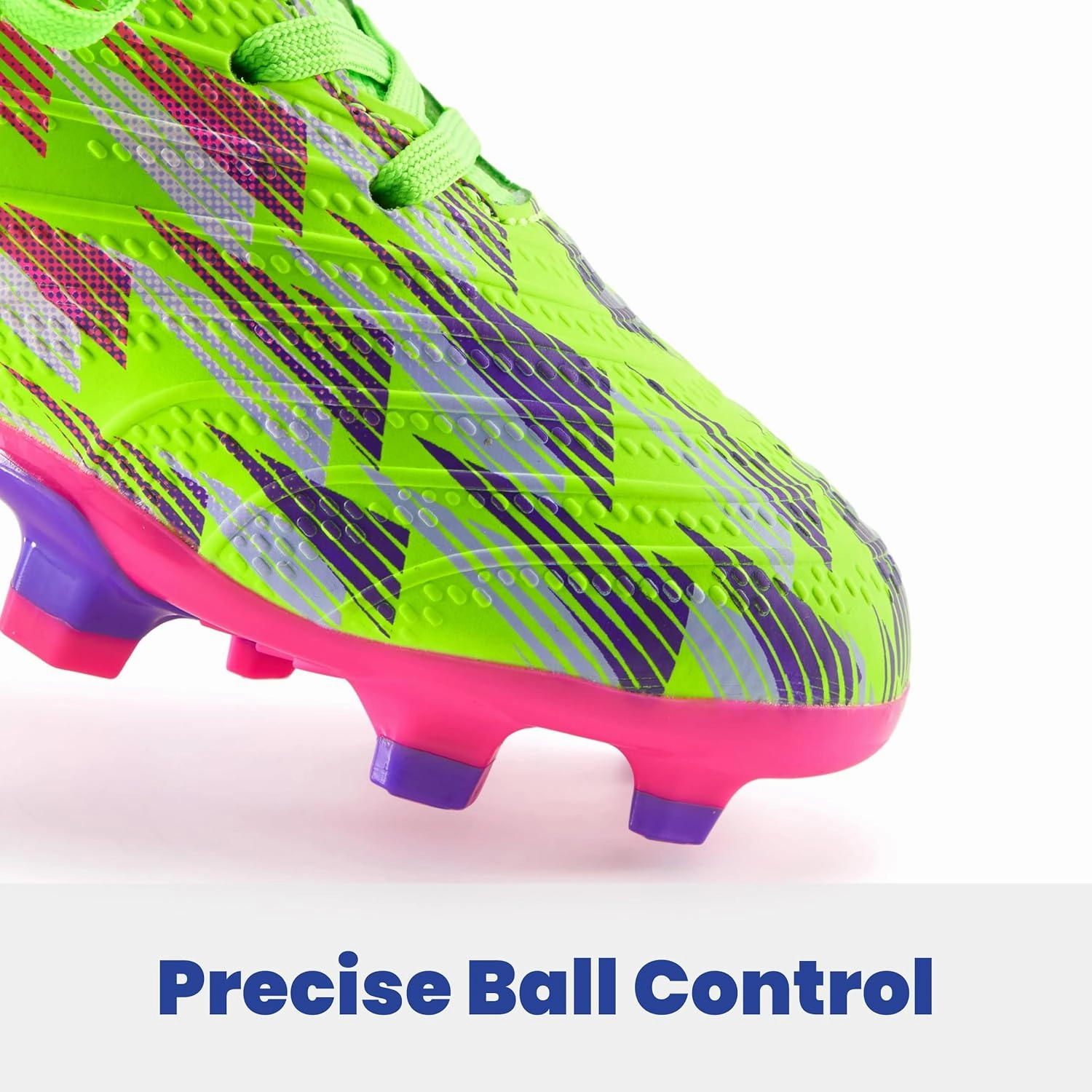 PATPAT Kids Soccer Cleats – High Top Outdoor Firm Ground and Turf Football Training Shoes for Little Big Boys and Girls, Sizes 10-6