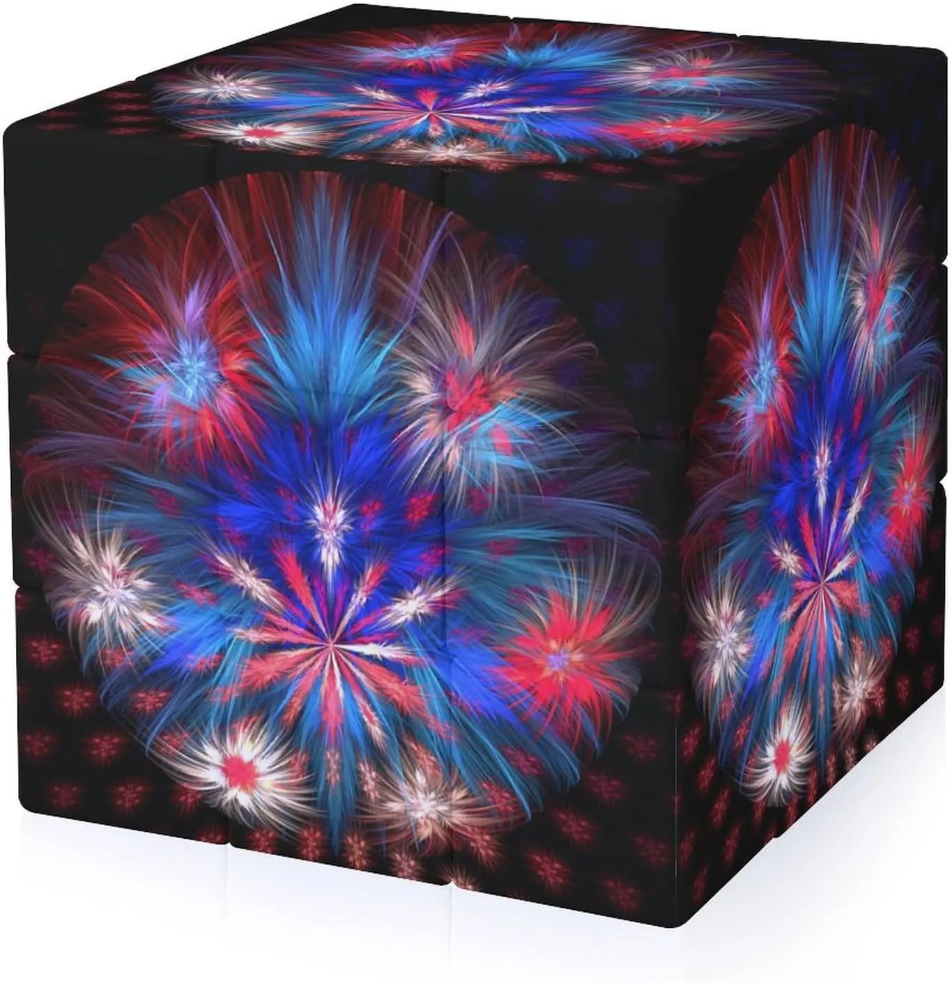 Patriotic Fireworks Funny 3x3x3 Cube Smooth Lightweight Puzzle for Adult Graphic Printing Travel