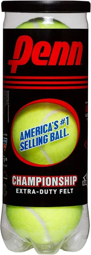 Penn Championship Tennis Balls - Extra Duty Felt Pressurized Tennis Balls