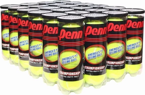 Penn Championship Tennis Balls - Extra Duty Felt Pressurized Tennis Balls - 24 Cans, 72 Balls