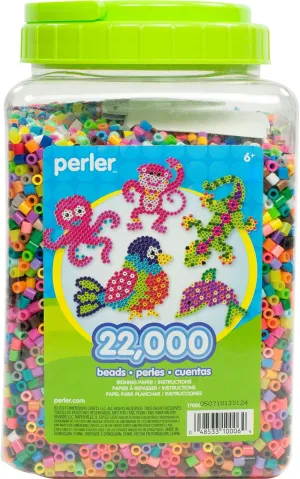 Perler Multi-Mix Fuse Beads Jar, Assorted Colors, Pack of 22000 (PER17000)