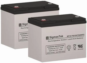 Permobil C500VS Replacement Battery Set of 2-12 Volt 75AH IT terminal By SigmasTek