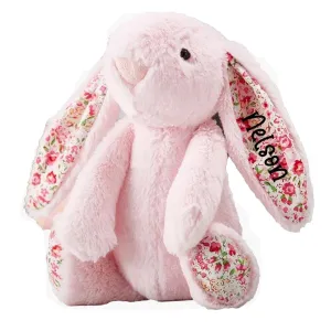 Personalized Small Flower Plush Bunny Toy with Custom Name Baby Remembrance Gift Plush Stuffed Animal Toy for Kids