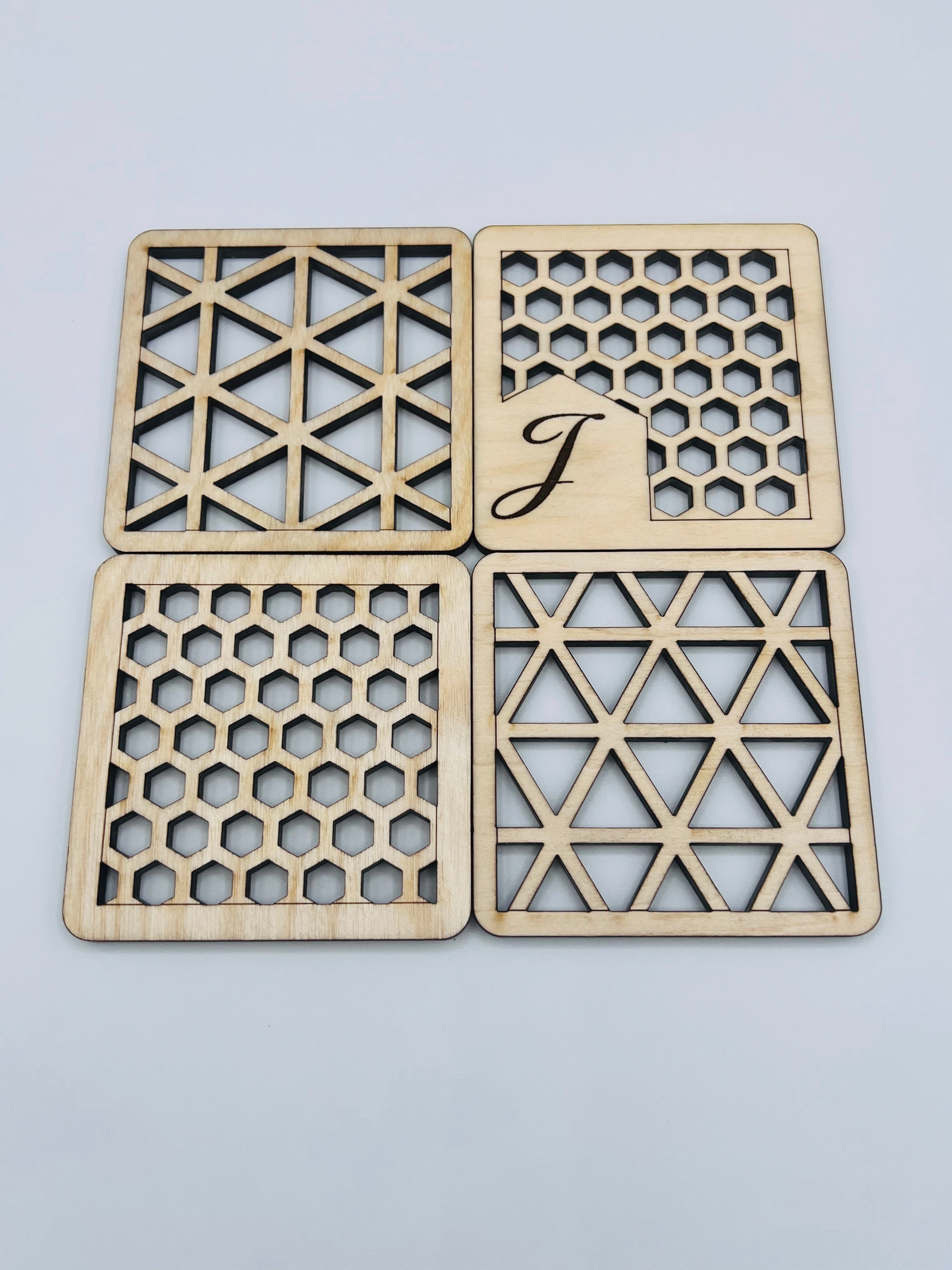 Personalized Letter Coaster Set