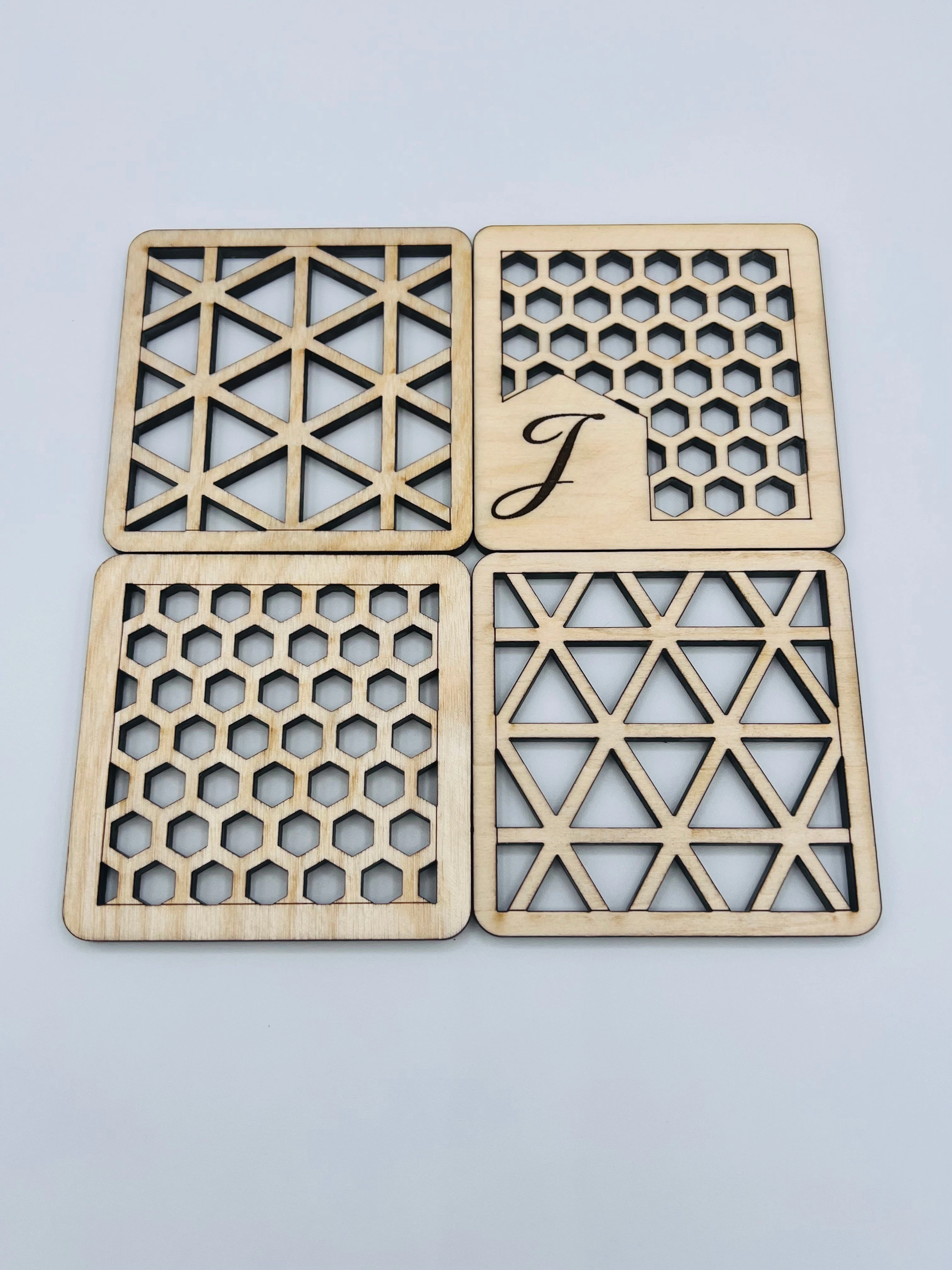 Personalized Letter Coaster Set