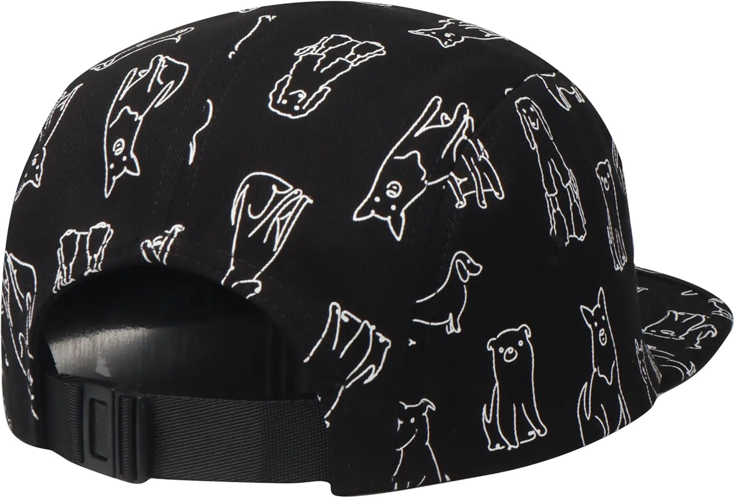 Pet and Wildlife-Themed 5-Panel Camp Caps Cat Dog Dachshund Capybara Opossum Hats for Animal Enthusiasts