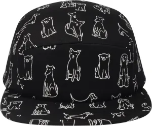 Pet and Wildlife-Themed 5-Panel Camp Caps Cat Dog Dachshund Capybara Opossum Hats for Animal Enthusiasts